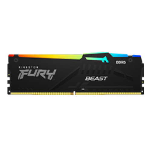 Kingston FURY Beast RGB - DDR5 - kit - 64 GB: 2 x 32 GB - DIMM 288-PIN - 6000 MHz / PC5-48000 - CL36 - 1.35 V - senza buffer - on-die ECC - nero